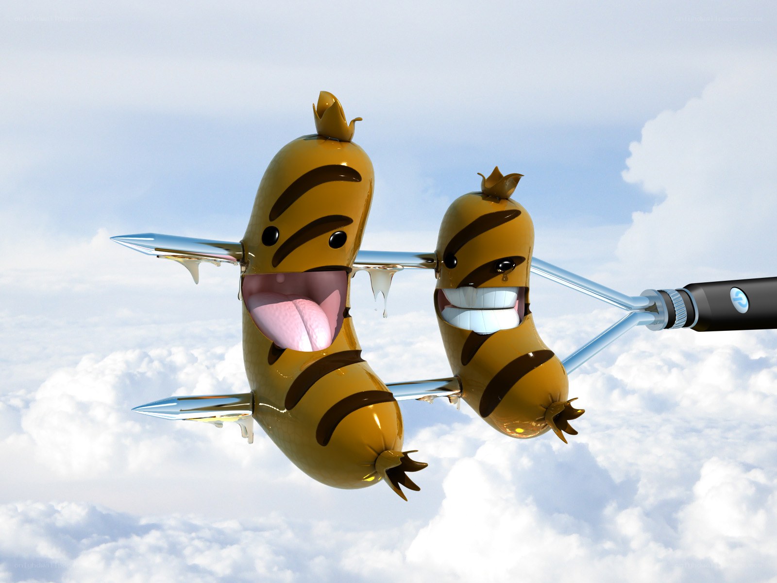 sausage bees in sky