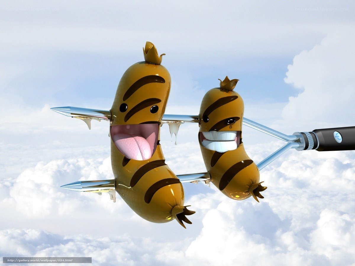 sausage characters in sky