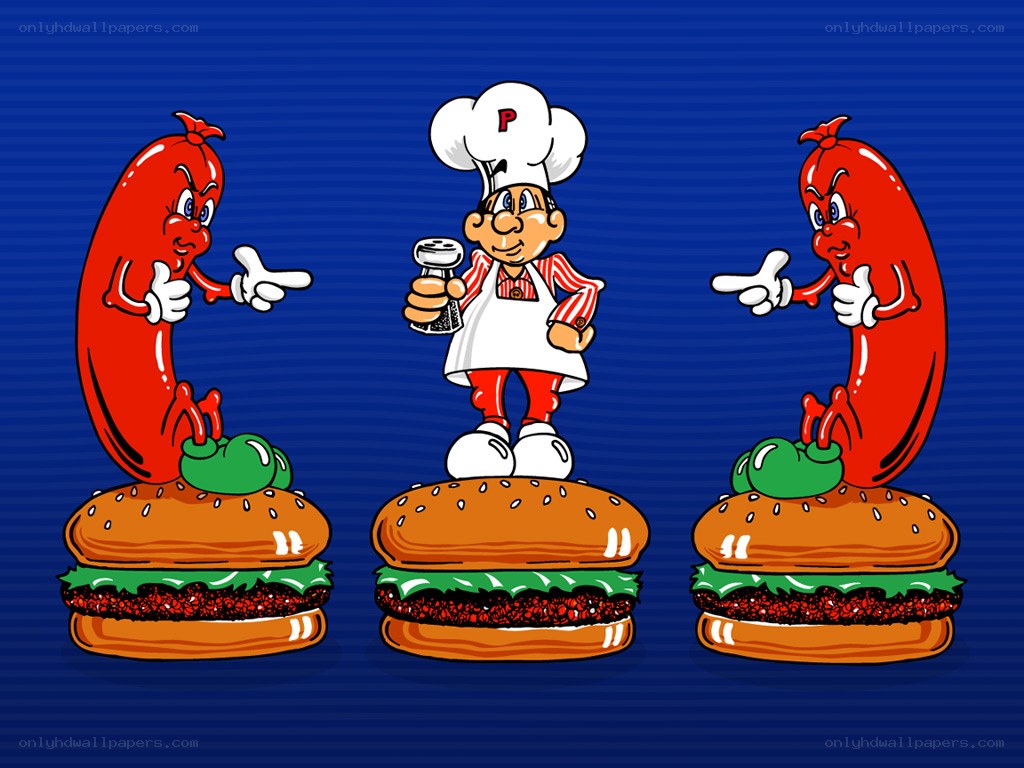 Sausage chefs on burgers