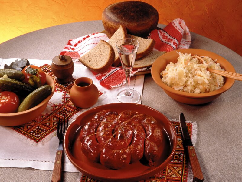 Sausage on a Plate — Brown