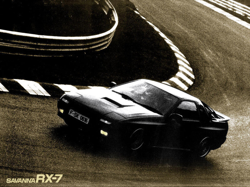 Savanna RX-7 on racetrack