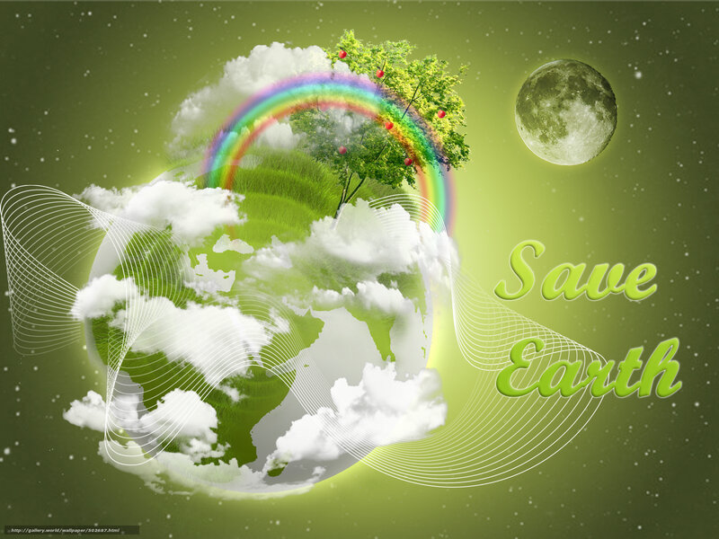Save Earth message