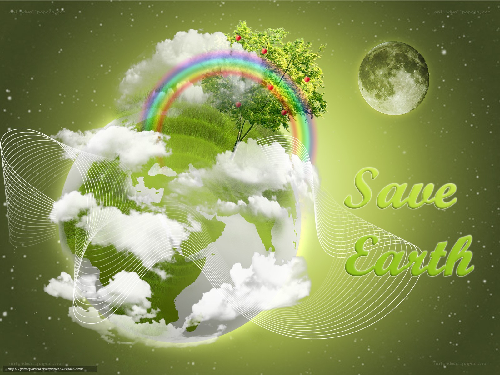 Save Earth message