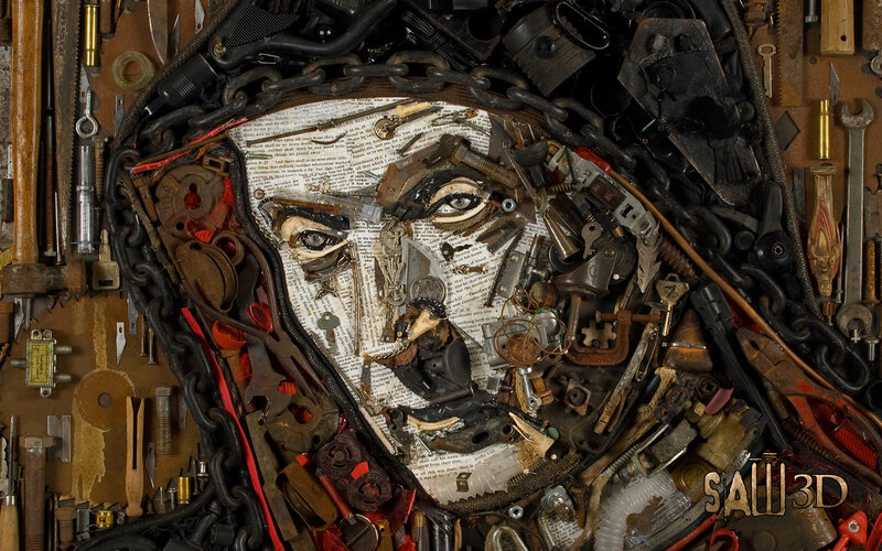 Saw 3D collage art