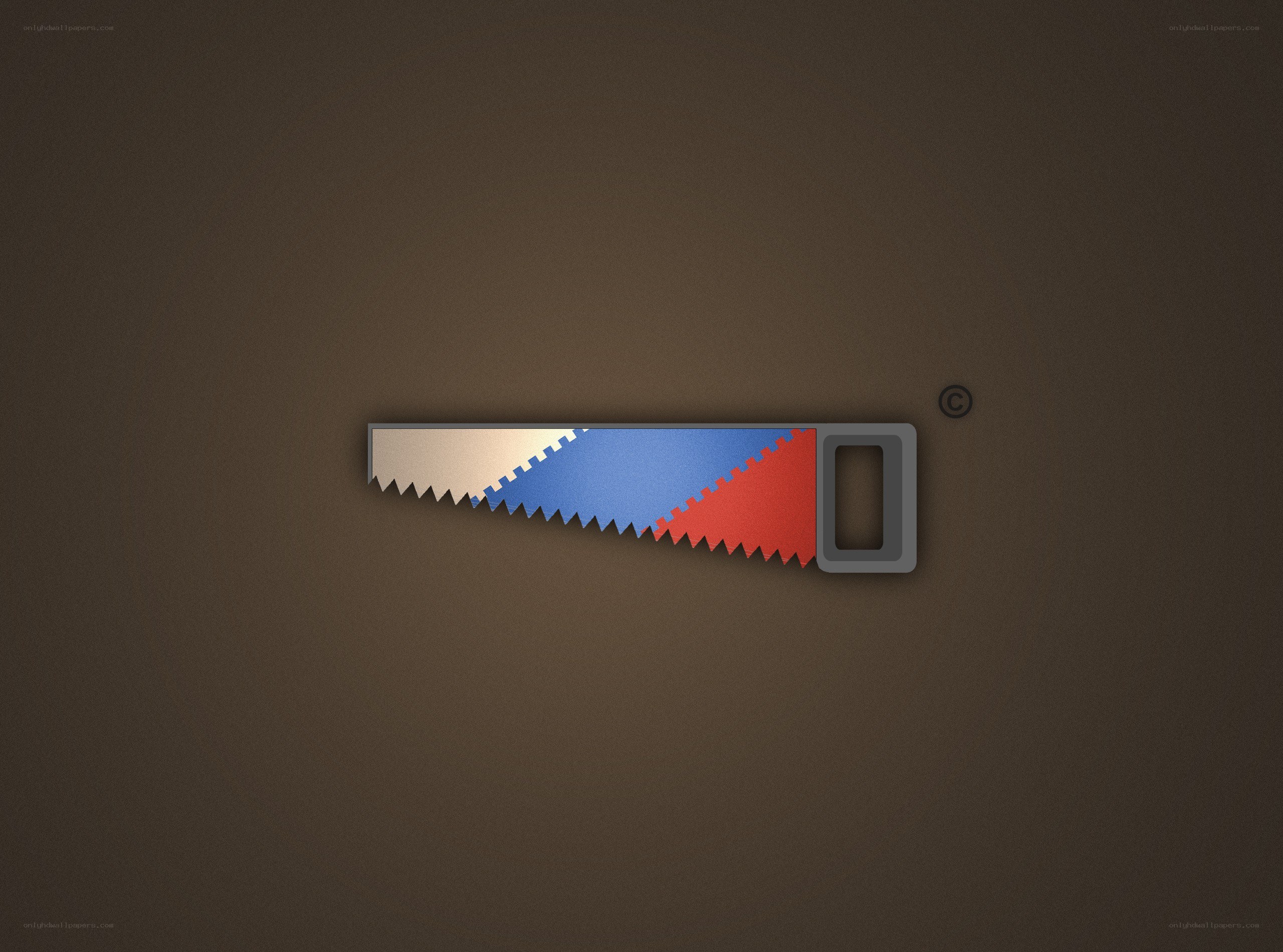 saw with flag colors