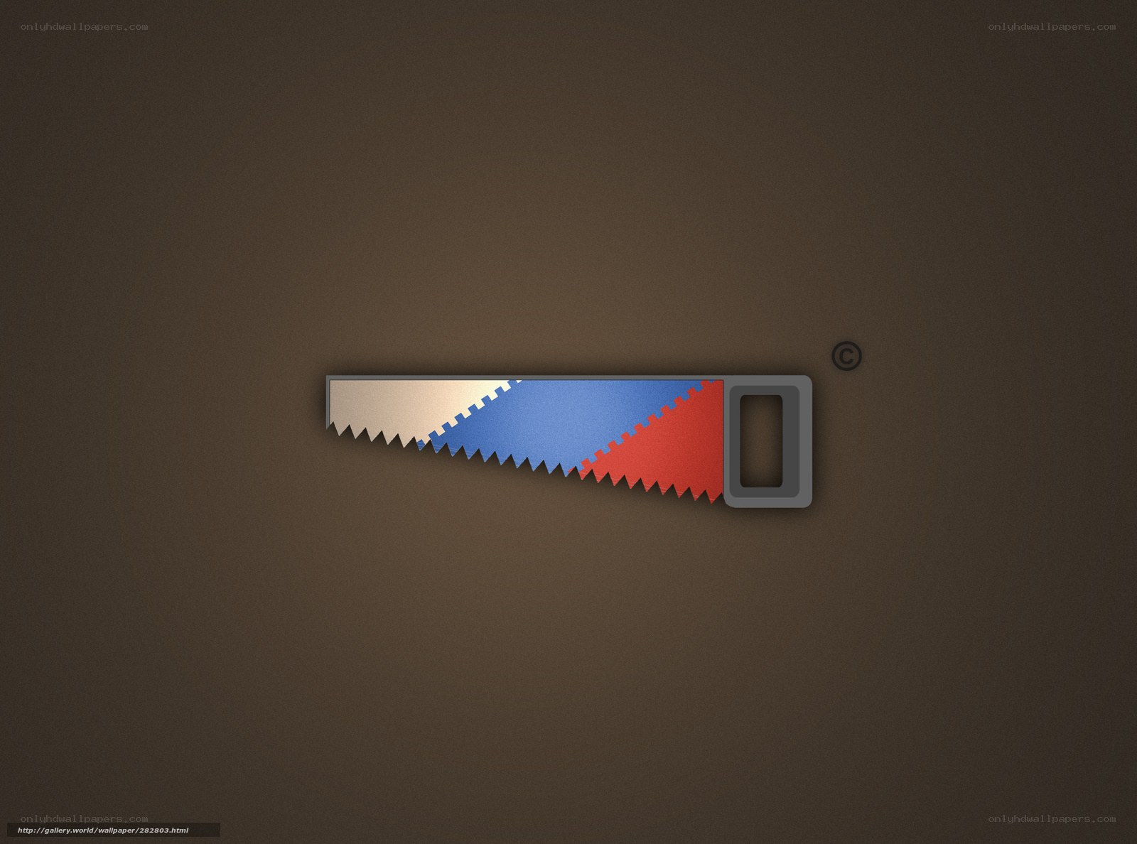 Saw with flag colors