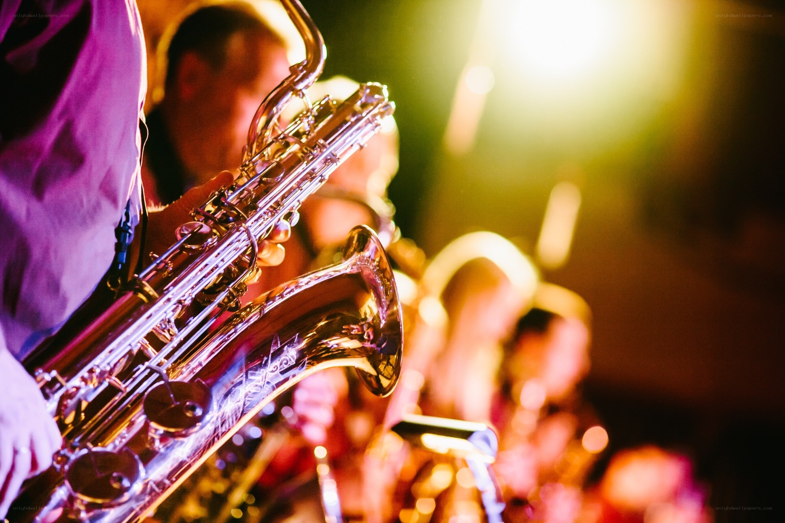 Saxophone in a band