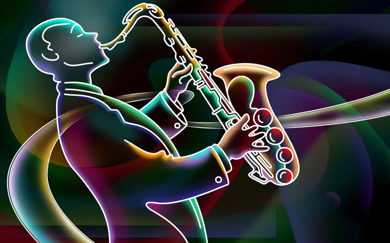 Saxophone Player — Green