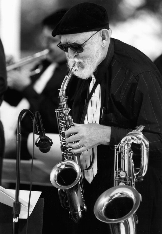 Saxophone player performing