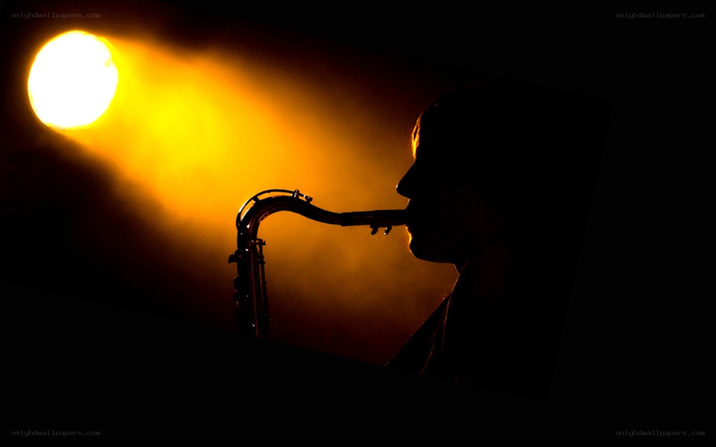 saxophone player silhouette