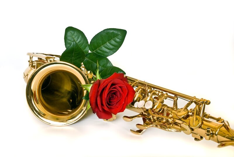 Saxophone with Rose