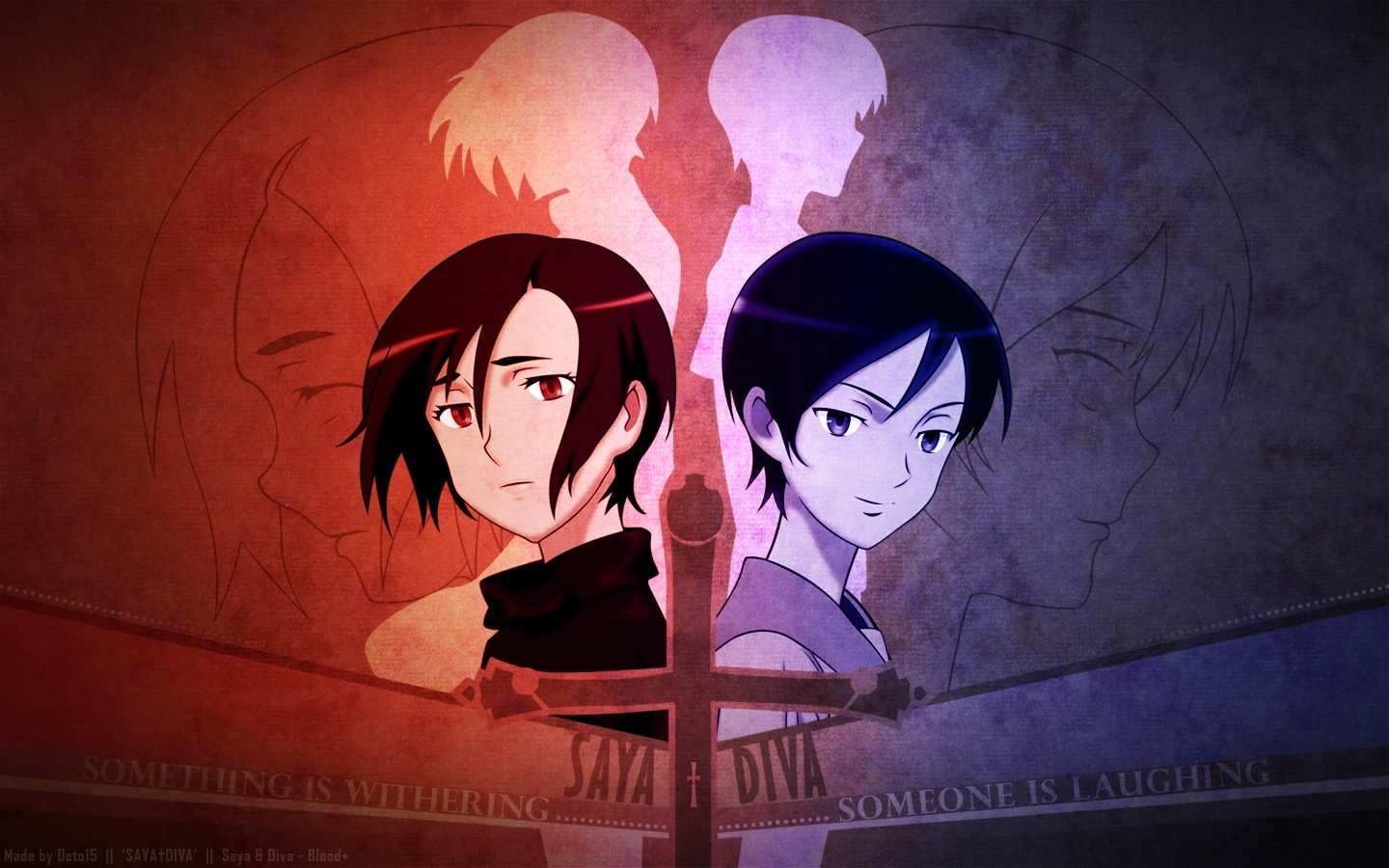 Saya and Diva anime artwork
