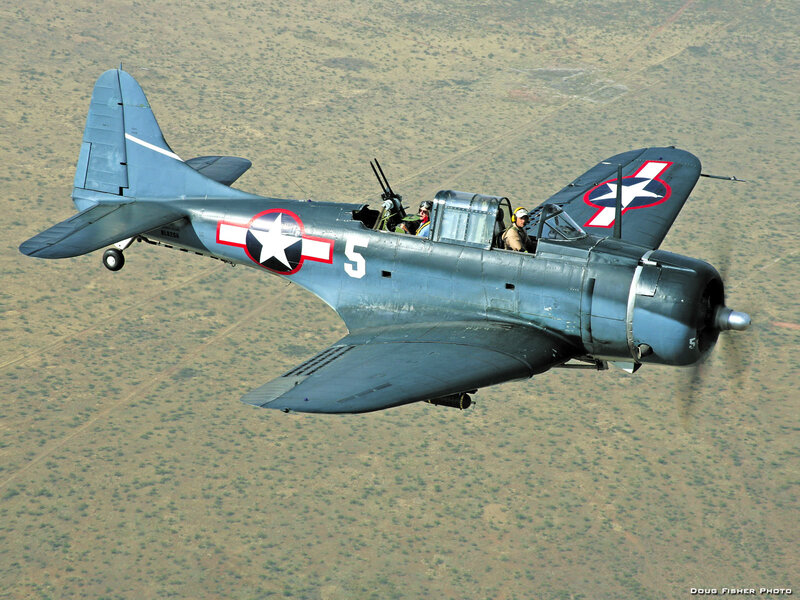 SBD Dauntless in flight