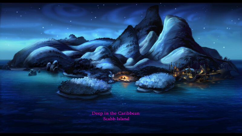 Scabb Island at night