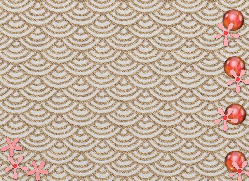 Scalloped Pattern with Flowers