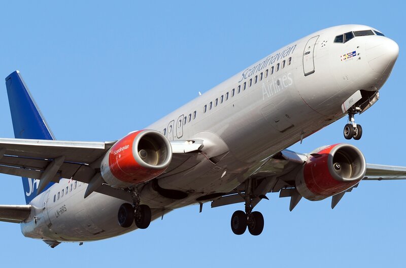 Scandinavian Airlines Plane — White