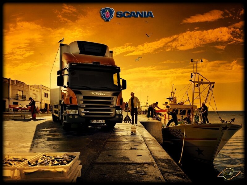 Scania Truck at Harbor