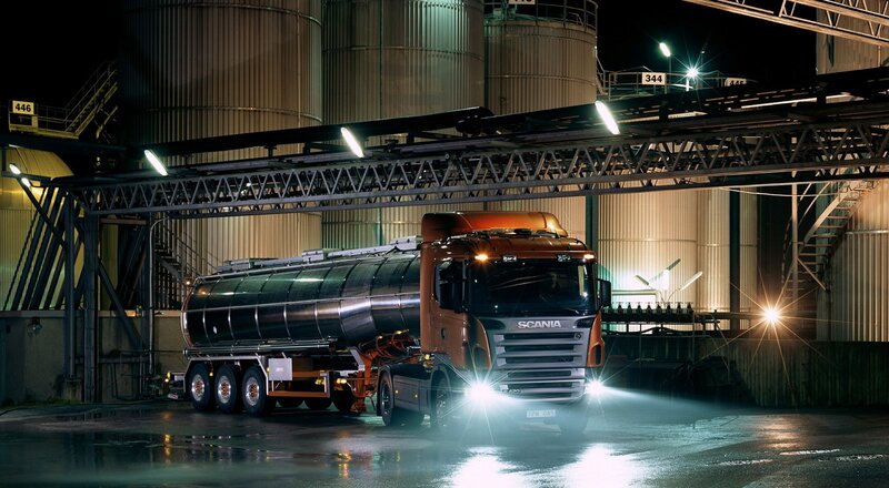 Scania truck at industrial facility
