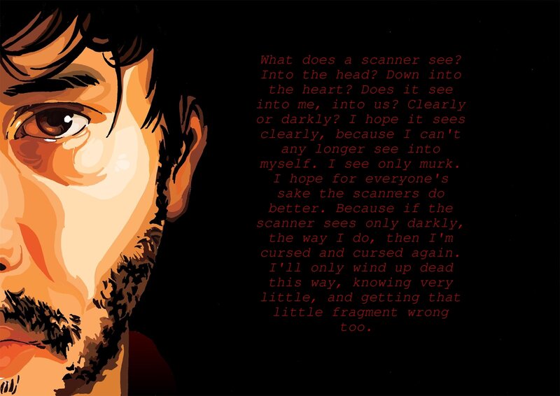 scanner reflection text