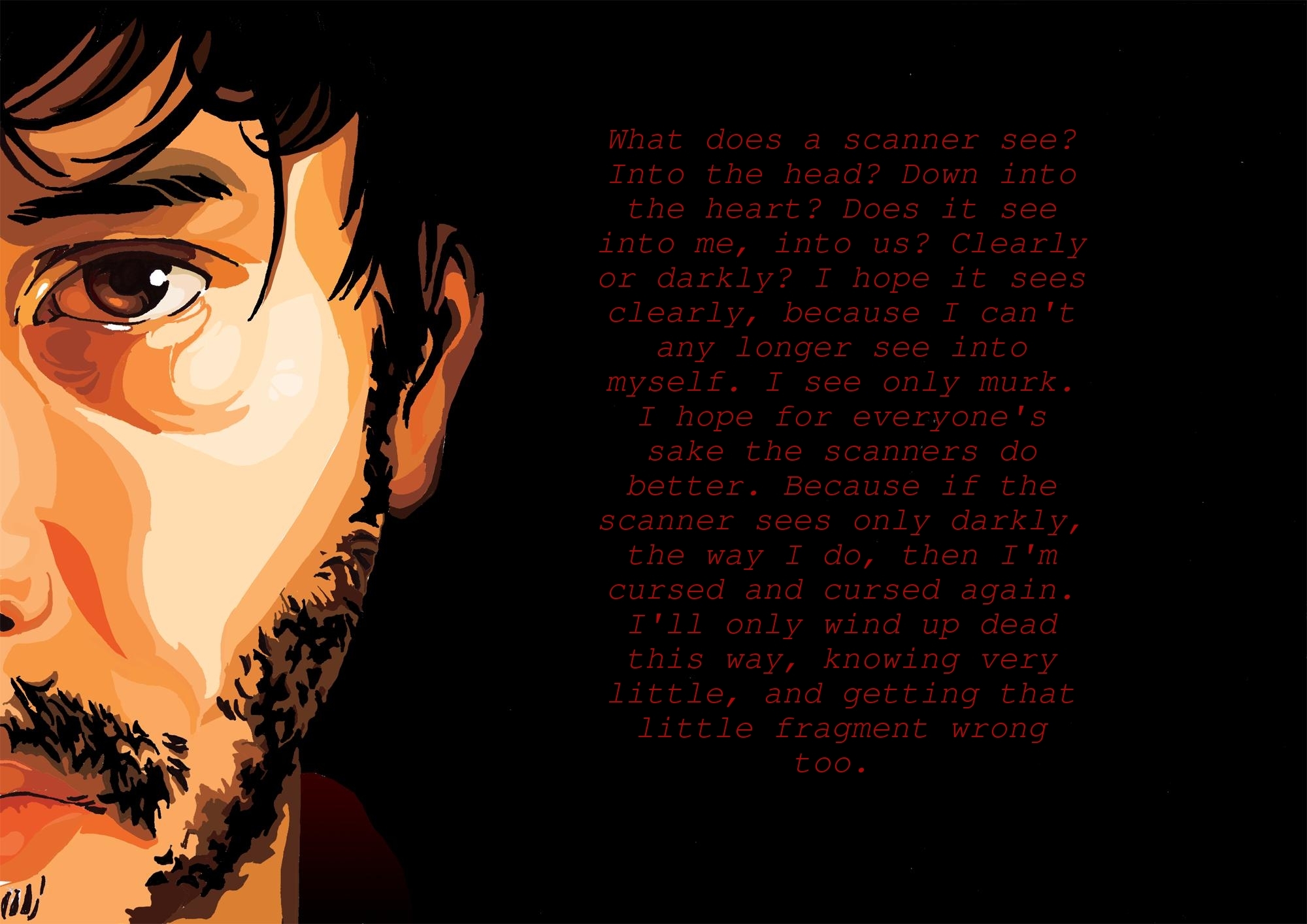 scanner reflection text