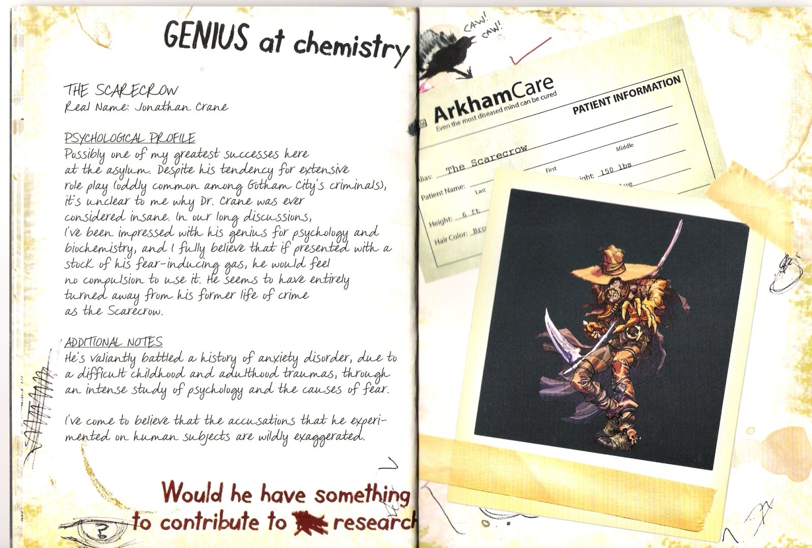 Scarecrow character dossier