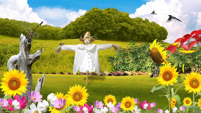 Scarecrow in a Field — Green
