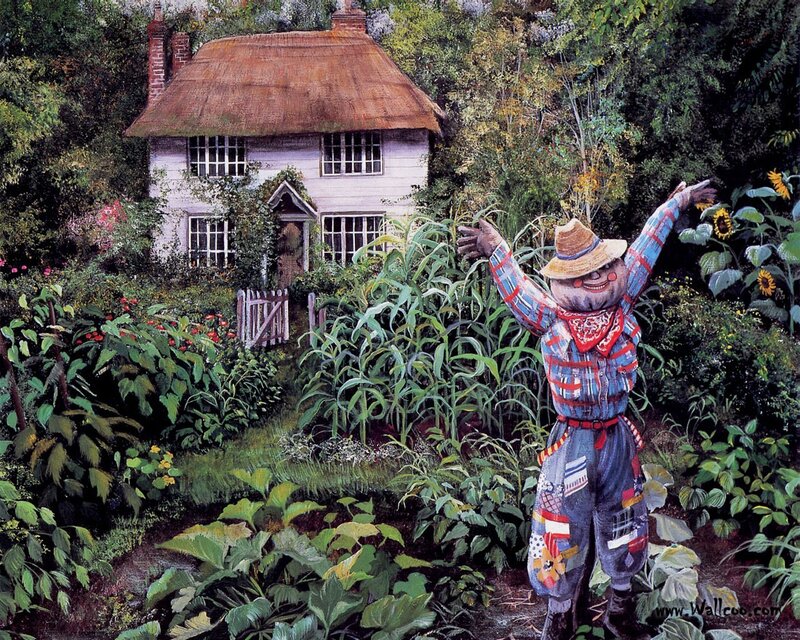 Scarecrow in a garden