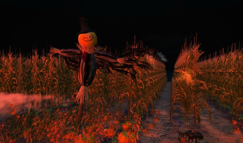 Scarecrow in Cornfield — Orange
