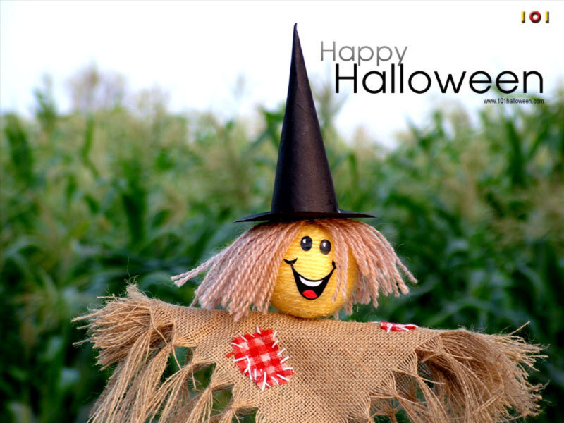 Scarecrow in Cornfield — Yellow