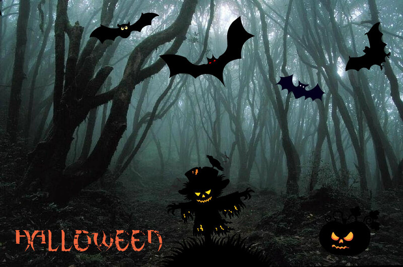 Scarecrow in Forest — Black