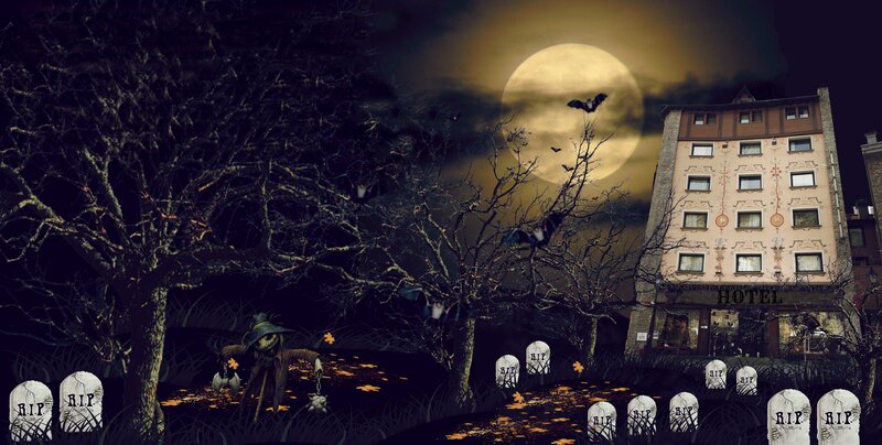 Scarecrow in Graveyard — Black