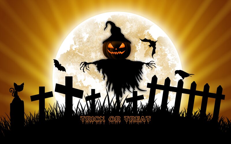 Scarecrow in Graveyard