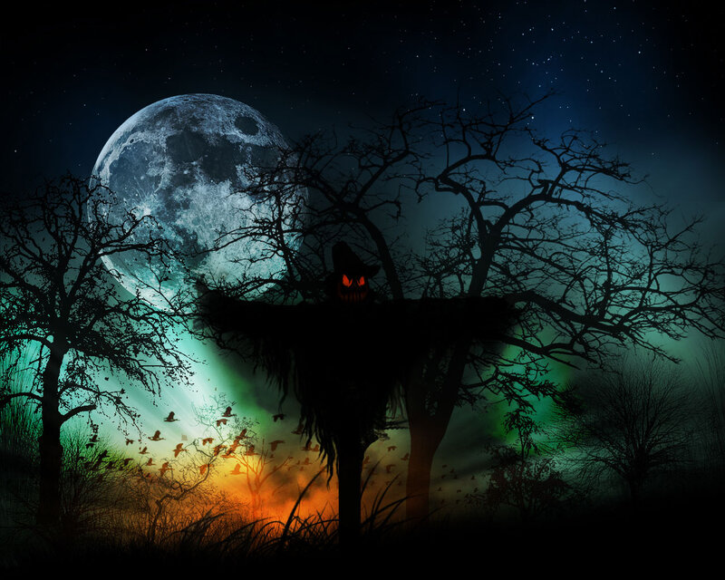 Scarecrow in Moonlight
