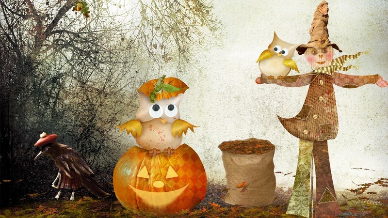 Scarecrow with Owl