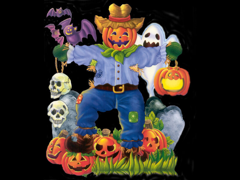 Scarecrow with Pumpkins