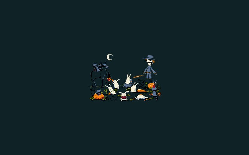 Scarecrow with Rabbits