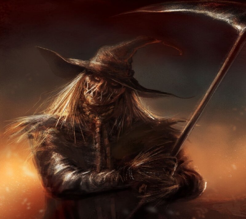 Scarecrow with Scythe — Brown