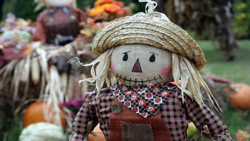 Scarecrow with Straw Hat