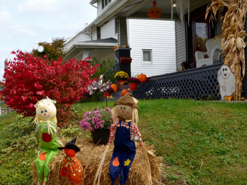 Scarecrows in Yard