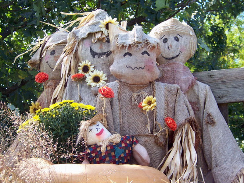 Scarecrows with Flowers