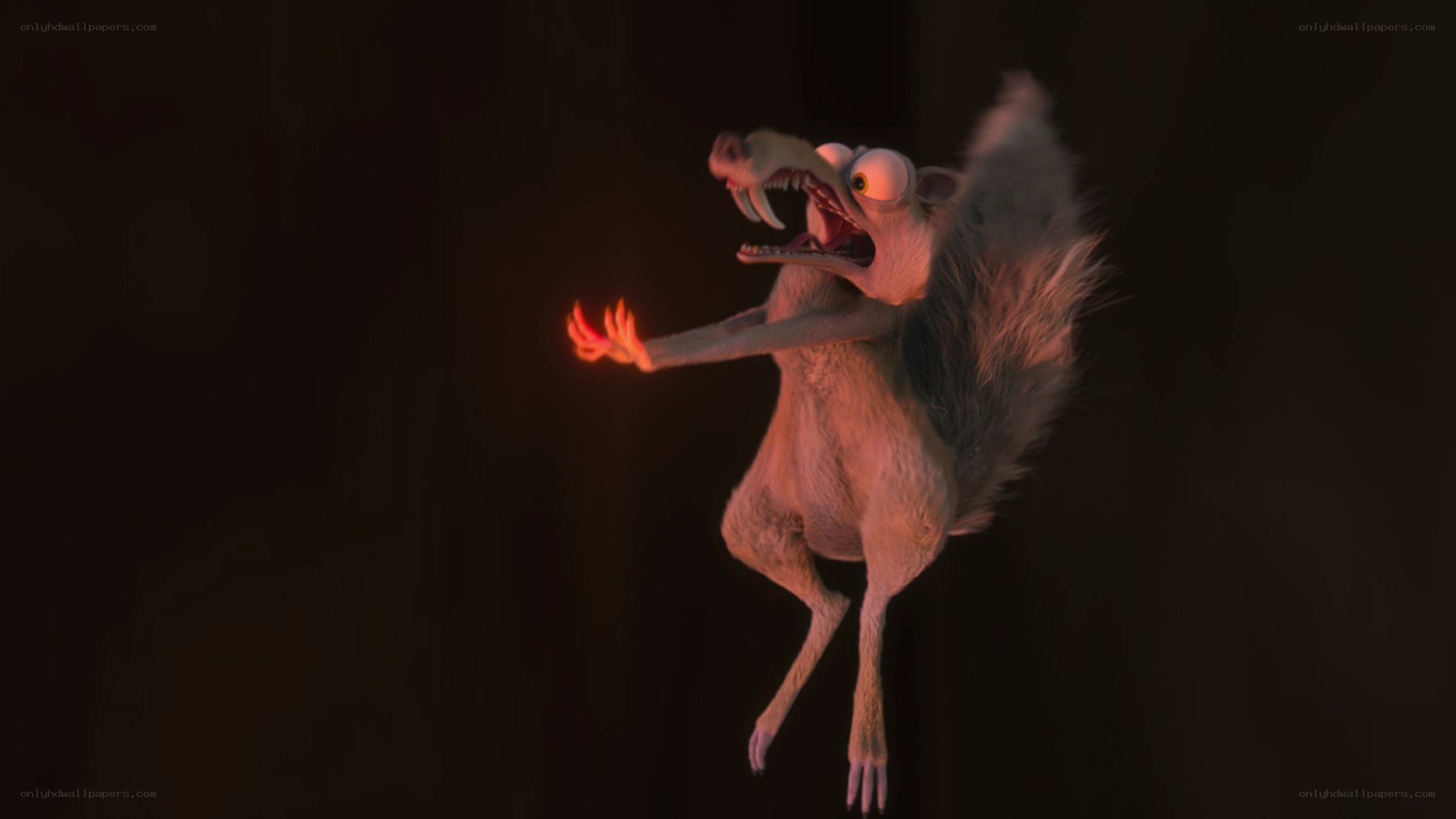 Scared animated squirrel