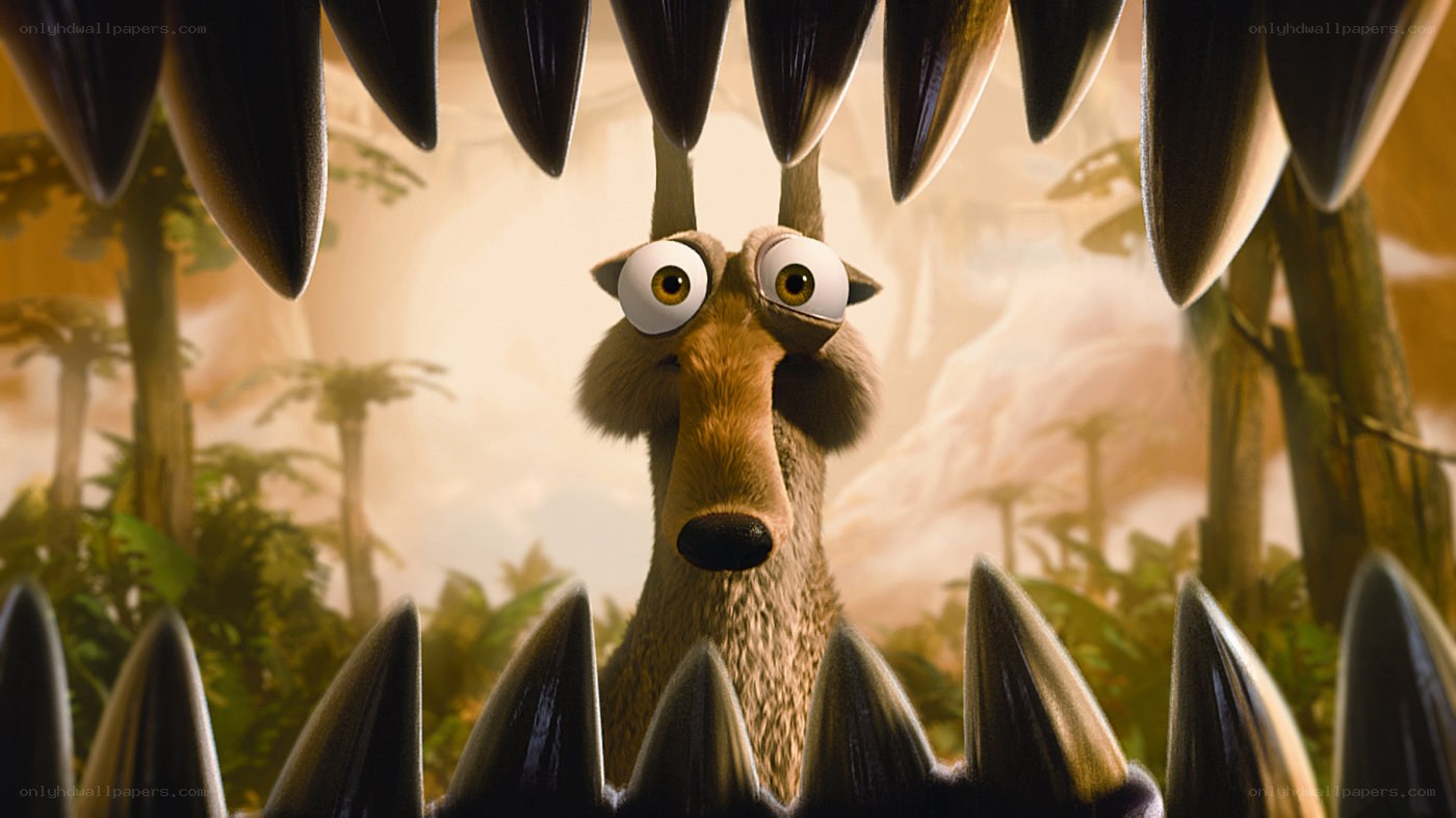 Scared sloth in dinosaur mouth