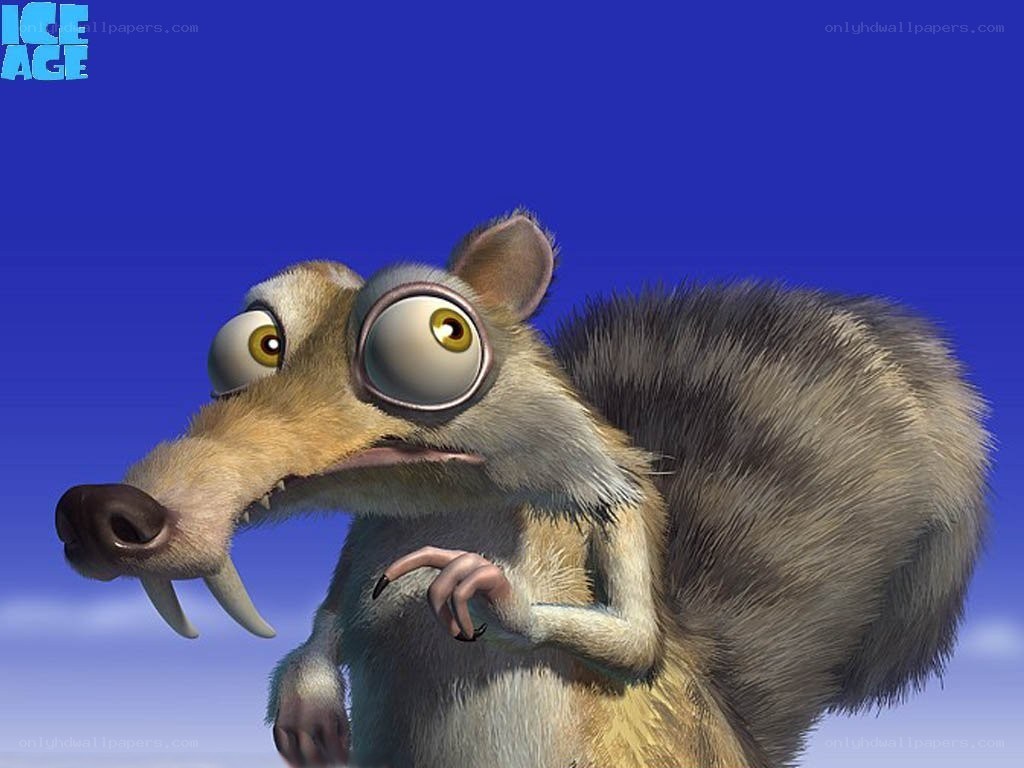 Scared squirrel from Ice Age