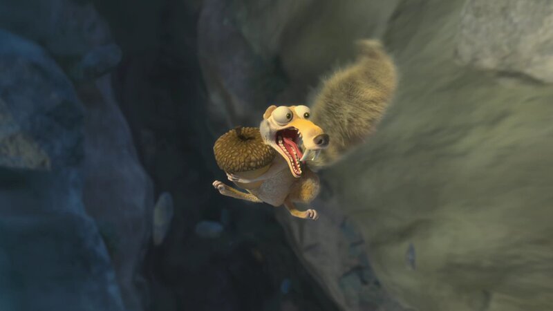 Scared squirrel in a cave