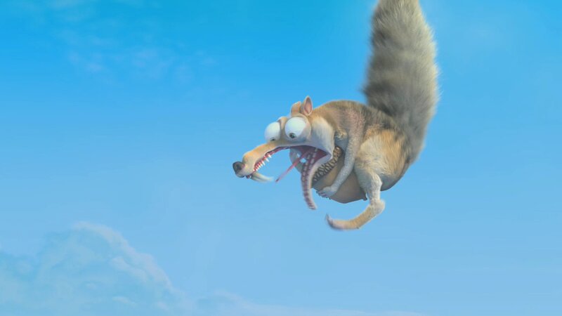 Scared squirrel in the sky