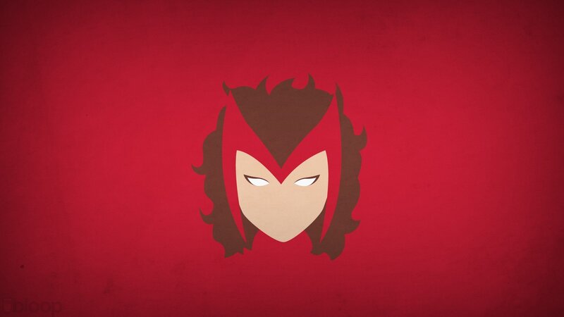 Scarlet Witch Head — Red, Dramatic