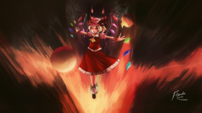 Scarlet witch in a dark tunnel