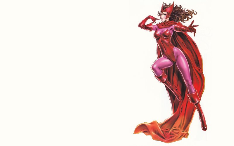 Scarlet Witch in red costume