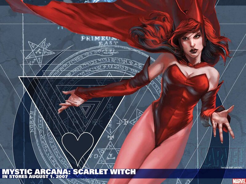 Scarlet Witch in red costume