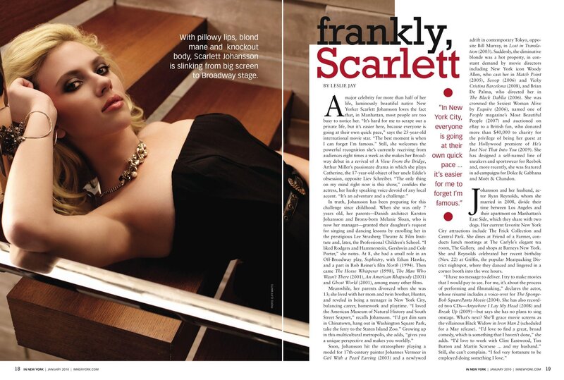 Scarlett Johansson in In New York